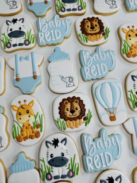 baby shower cookies zoo 4