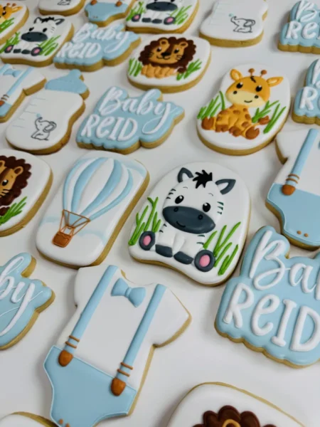 baby shower cookies zoo