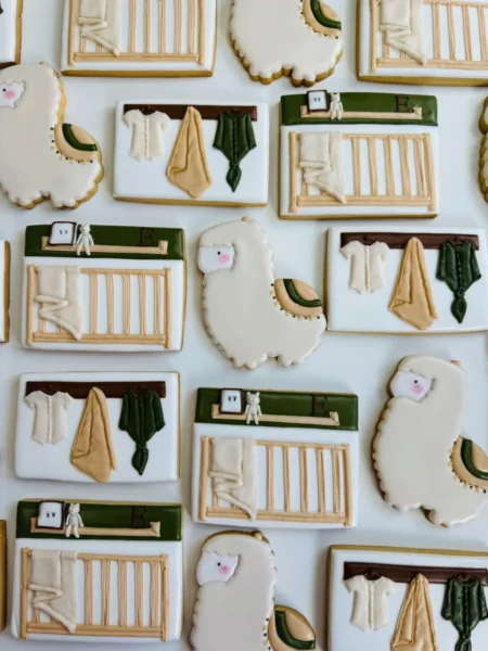 baby shower cookies llama 2