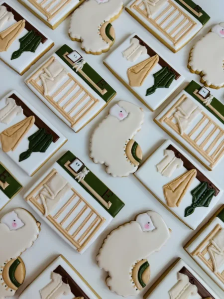 baby shower cookies llama